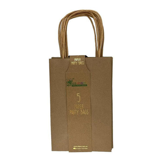 Alpen Kraft Paper Party Bags – 5 Pack