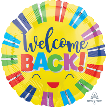 Yellow Multicoloured Welcome Back 18” Foil