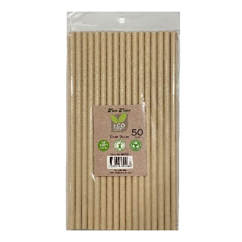 Kraft Brown Paper Straw PK50