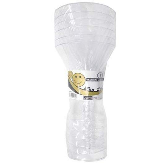 Plastic Martini Cocktail Glass 6pk | The French Kitchen Castle Hill