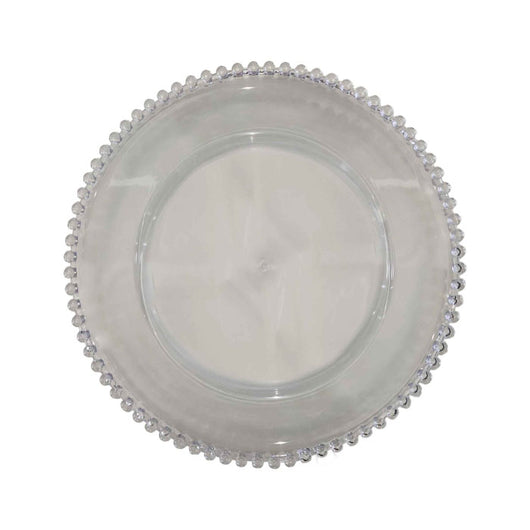 Amscan Clear Plastic Beaded Charger Plate – 33cm