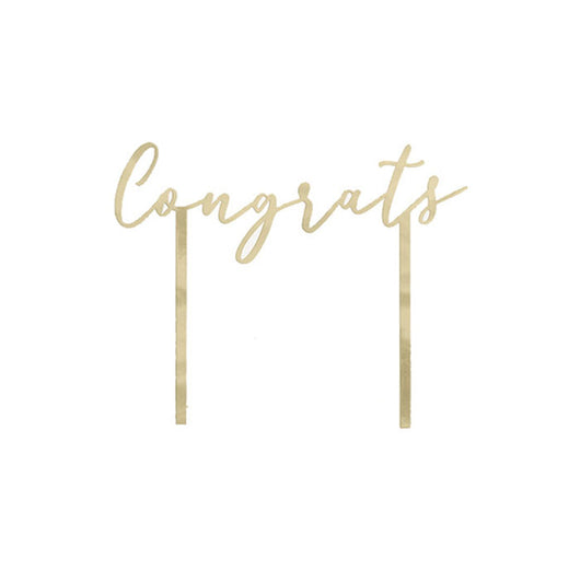 Gold Congrats Cake Topper