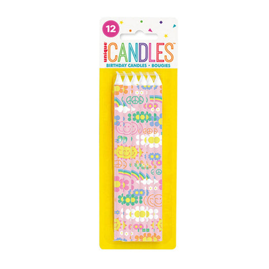 Groovy Birthday Candles – 6 Pack