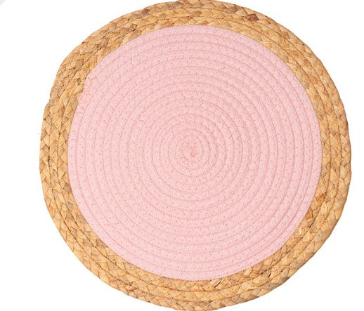Cotton/jute placemat nude