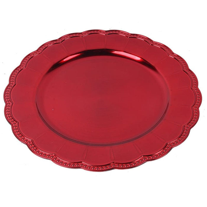 Red Charger Plate Xmas Deco The French Kitchen Castle Hill