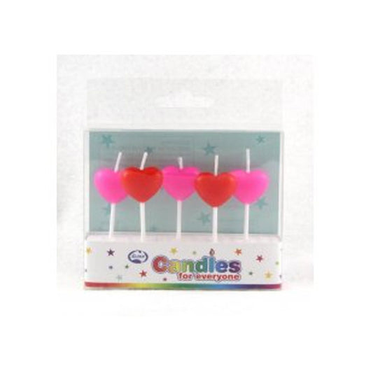 Heart Shaped Candles 5pk | The French Kitchen Castle Hill