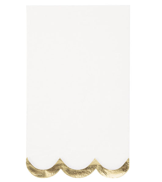 Gold Scallop Dinner Fold Napkin | 16pk 3ply | The French Kitchen Castle Hill