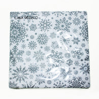 Silver snowflake napkins | The French Kitchen Castle Hill