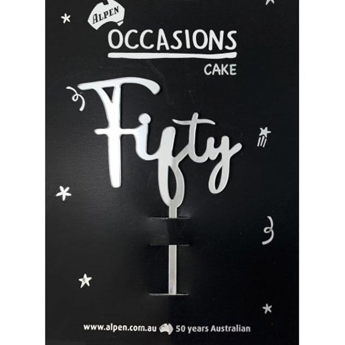 Acrylic Cake Topper Fifty The French Kitchen Castle Hill
