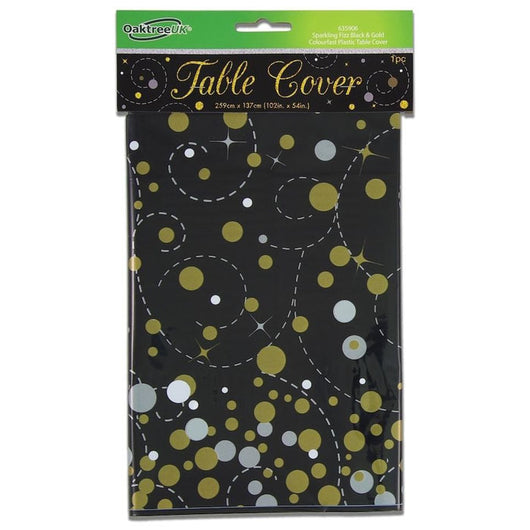 Sparkling Fizz Black & Gold Table cover
