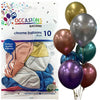 30cm Latex Balloons | Chrome Pack 6