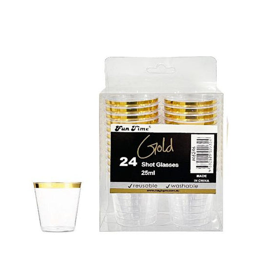 Gold Shot Glasses | 24pk 25ml | The French Kitchen Castle Hill