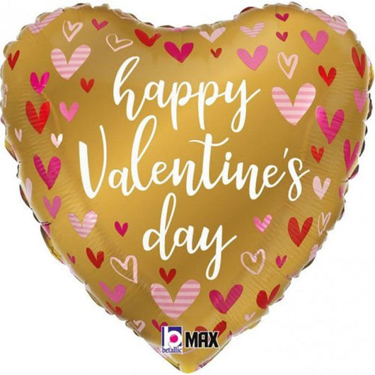Gold & Pink Valentine's Day Heart Foil