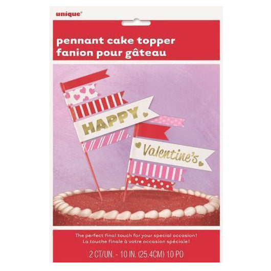 Cake Topper | Valentine's Flags