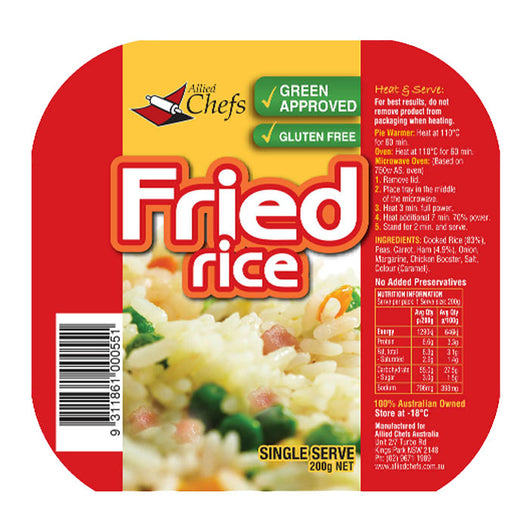 Traditional Fried Rice 200g | Gluten Free Allied Chef | The French Kitchen Castle Hill
