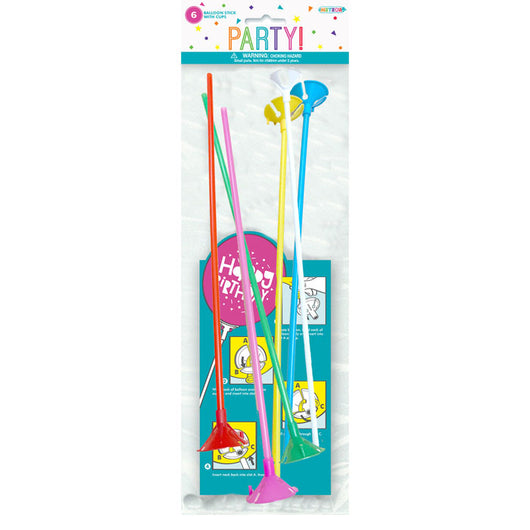Colourful Balloon Sticks with Cups