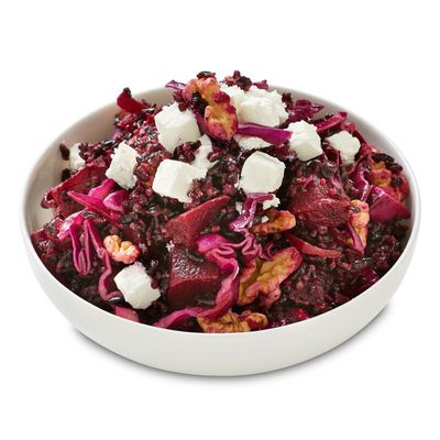 Black Rice, Beetroot, Walnut, Feta Salad