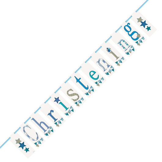 Christening Bunting | Blue | Banner