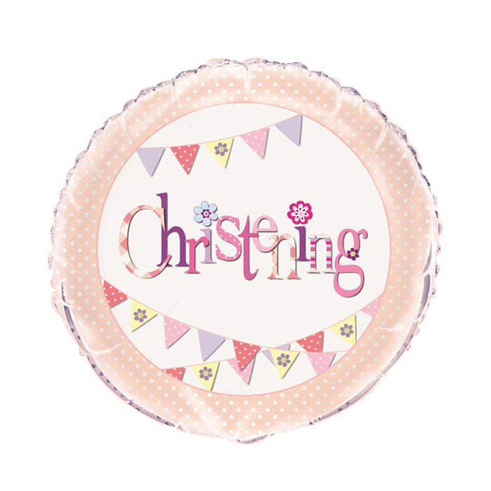 Christening Foil Balloon Pink The French Kitchen Castle Hill