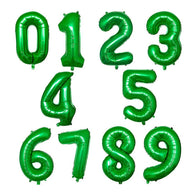 Jumbo Foil Number Balloons Green 86cm | The French Kitchen Castle Hill