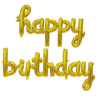 Gold Happy Birthday Balloon Banner Kit | The French Kitchen Castle Hill