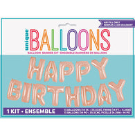 Rose Gold Happy Birthday Balloon Banner Kit | The French Kitchen Castle Hill