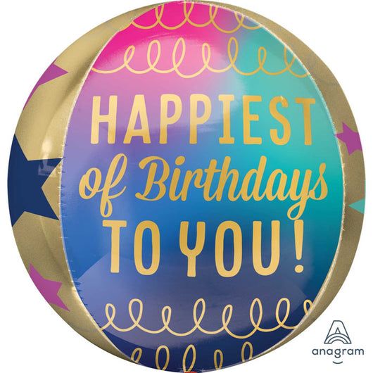 Happy Birthday Foil Orbz | The French Kitchen Castle Hill