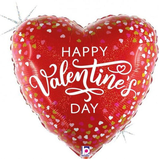 Valentine's Red & Gold Heart Foil