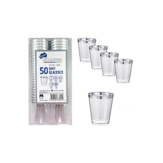 Silver Trim Shot Glasses | The French Kitchen Castle Hill