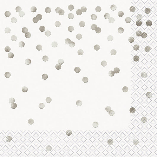 Silver Confetti Lunch Napkin | The French Kitchen Castle Hill