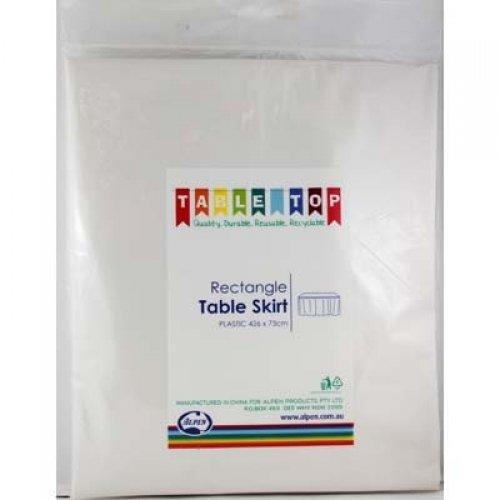 White Table Skirt
