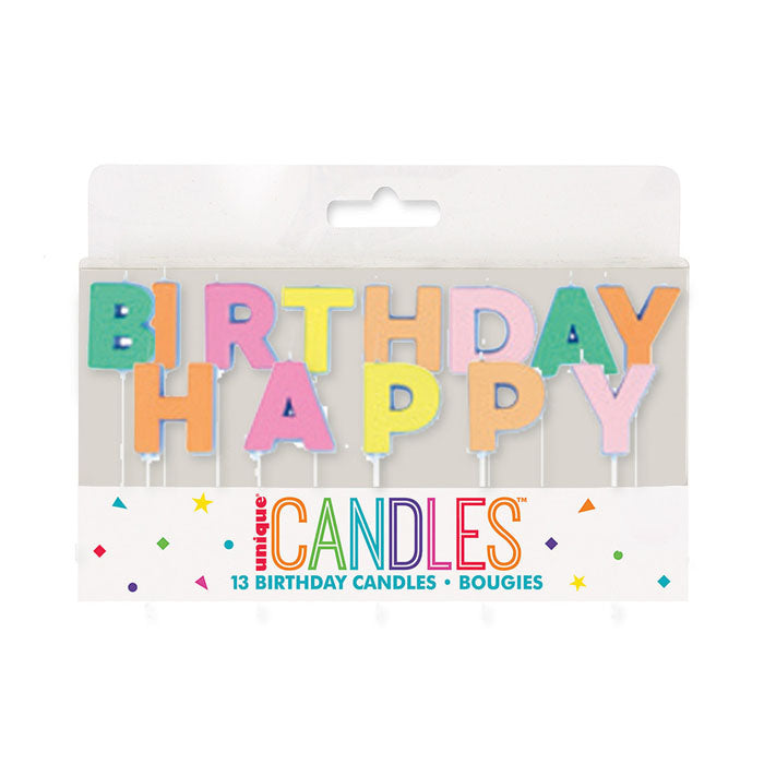 Colourful Happy Birthday Candle Picks
