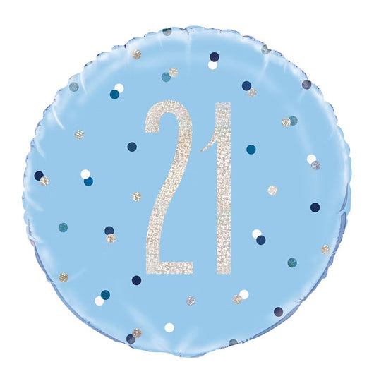 21  Silver Foil Balloon 45cm