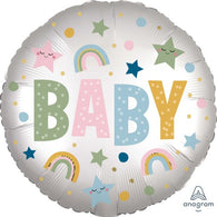 45cm Standard Balloon HX Natural Baby Satin Infused