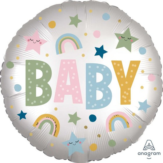 45cm Standard Balloon HX Natural Baby Satin Infused