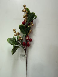 Berry and Gold Stem 58cm