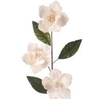 3 Flower Ivory Velour stem flower | The French Kitchen Castle Hill 