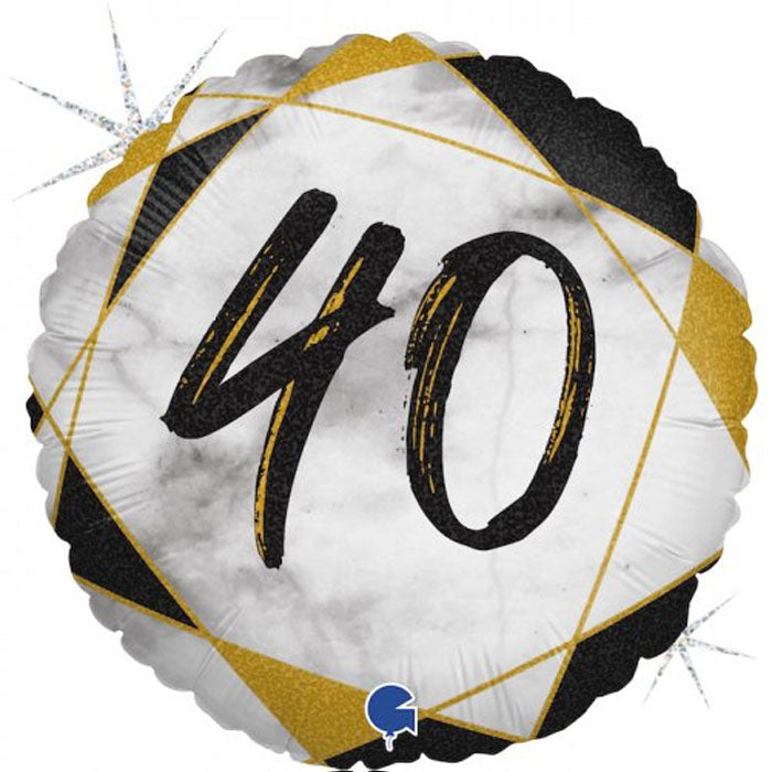 Black Marble Milestone Birthday Foil | The French Kitchen Castle Hill