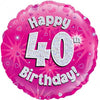 Pink Holographic Milestone Birthday Foil