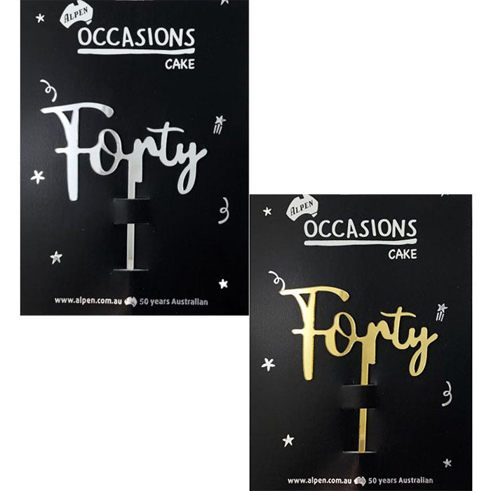 Cake Topper Acrylic | Forty