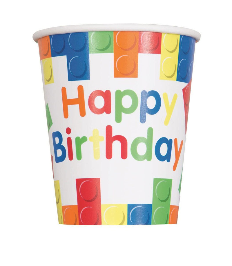 Building Blocks Birthday Cup 8CT