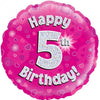 Pink Holographic Milestone Birthday Foil