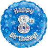 Blue Holographic Milestone Birthday Foil