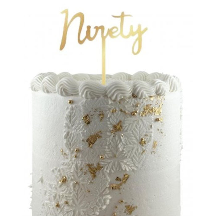 Ninety Cake Topper Acrylic | The French Kitchen Castle Hill