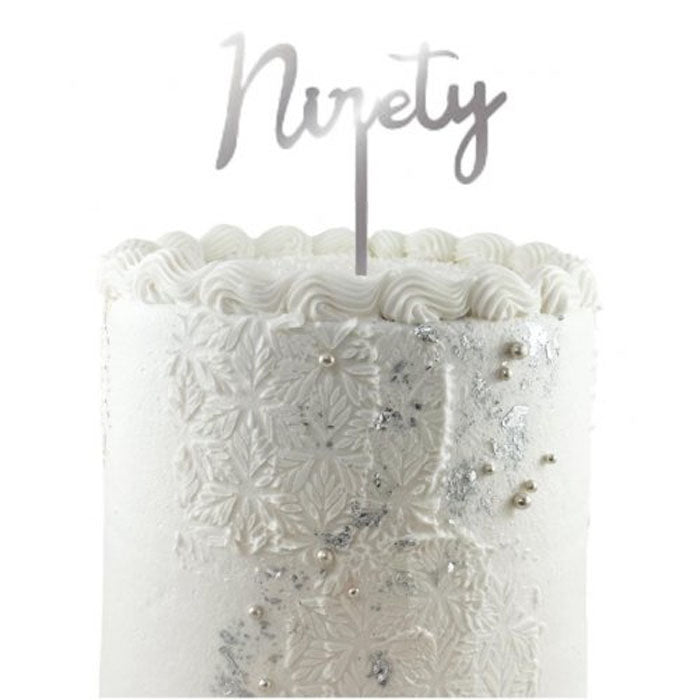 Ninety Cake Topper Acrylic | The French Kitchen Castle Hill