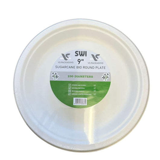 Sugarcane Bio Round Plate 9” | The French Kitchen Castle Hill