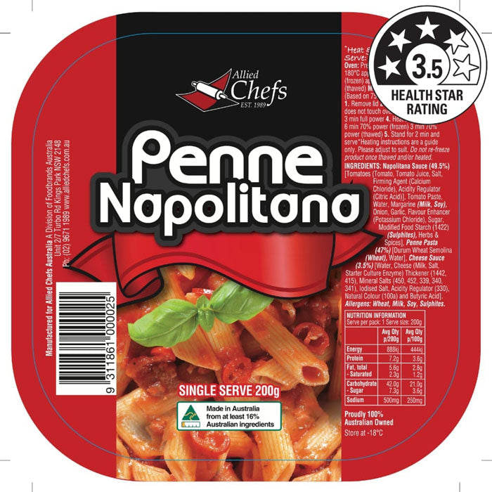 Allied Chefs, Penne Napolitana 200g