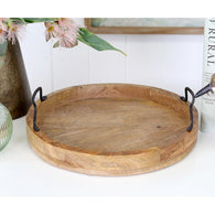 Assemble Mango Tray with Iron Handles
