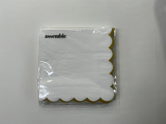 Napkins Gold Trim 20pk
