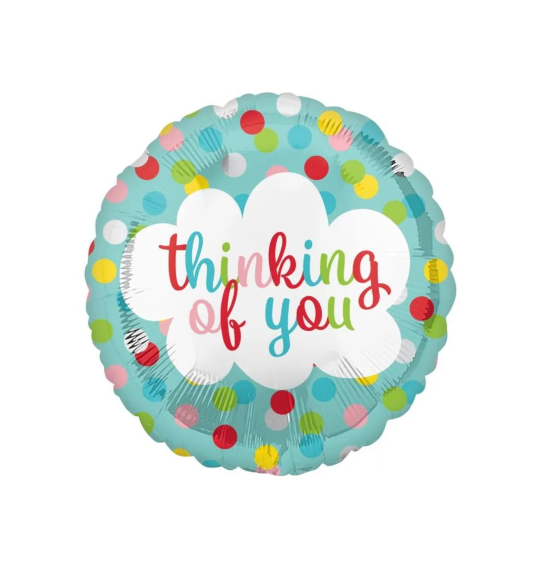 Rainbow “Thinking of You” Balloon 18”